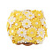 Colorful Polyester Lace Trim, Daisy Pattern, Light Yellow, 1