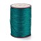 Round Waxed Polyester Thread String, Micro Macrame Cord, Twisted Cord, for Leather Sewing Stitching, Prussian Blue, 0.8mm, about 54.68 Yards(50m)/Roll