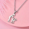 The Family Stainless Steel Pendant Necklaces, Stainless Steel Color, 17.72 inch(45cm)