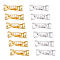 12Pcs 2 Colors Brass Micro Pave Clear Cubic Zirconia Fold Over Clasps, Mixed Color, 17mm, Hole: 4mm, 6pcs/color