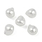 Glass Profiled Pearl Beads, Pearlized, Nuggets, White, 14~15x12x13mm, Hole: 1.2~1.4mm