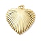 Heart Charms Brass Pendants, Long-Lasting Plated, Rack Plating, Lead Free & Cadmium Free, with Jump Ring, Real 18K Gold Plated, 30.5x30x4mm, Hole: 3mm