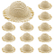 Doll Straw Hat, Mini Hand Knitting Hat, for DIY Crafts Jewelry Accessories Craft Decoration, Wheat, 135x61mm