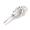 Tibetan Style Alloy Pendants, Raven Skull, Cadmium Free & Lead Free, Antique Silver, 39~42.5x12.5x8mm, Hole: 5x4mm, about 310pcs/1000g