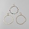 3Pcs 3 Styles Brass and Alloy Anklets Bracelet Set for Women, Light Gold, 9~9-1/2 inch(22.8~24cm)