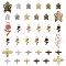 150Pcs 15 Style Tibetan Style Alloy Pendants, Mixed Shapes, Mixed Color, 10pcs/style