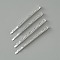 Metal Rhinestone Hair Bobby Pins, Hair Accessories for Girls, Silver, 59x2x6.5mm
