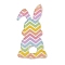 Printed Transparent Acrylic Pendants, Rabbit, Colorful, 46.5x23.5x1.5mm, Hole: 1.2mm