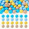 Opaque Acrylic Beads, Round, Deep Sky Blue, 11.5~12mm, Hole: 1.8mm