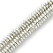 Electroplated Synthetic Non-Magnetic Hematite Beads Strands, Faceted, Disc, Heishi Beads, Silver Plated, 5.5x2mm, Hole: 1mm, about 193pcs/strand, 15.35''(39cm)
