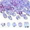 50Pcs 5 Styles Imitation Austrian Crystal Beads, Grade AAA, Faceted, Drop Charm, Purple, 6~8x8mm, Hole: 0.7~1mm, 10pc/style