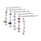 Natural Gemstone Chip & Pearl Hair Bobby Pin, Star 304 Stainless Steel Charm Pin for Women Girls, 72mm