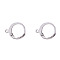 Tarnish Resistant 316L Surgical Stainless Steel Leverback Earring Findings, with Horizontal Loop, Stainless Steel Color, 14.5x12x0.6mm, Hole: 1mm, Pin: 0.7mm