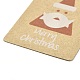 長方形の紙のギフトタグ  hange tags  美術工芸用  クリスマスをテーマにした模様  サンタクロース  5.5x3.6x0.04cm  穴：4mm  100個/袋 CDIS-L005-A03-3