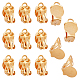 CREATCABIN 1 Box 40pcs 18K Gold Plated Earring Clips Round Flat Back Tray Earring Clips Clip-on Earring Pads Components Non-Pierced Ear Hoops for DIY Earring Making Jewelry 15.5 x 9mm KK-CN0001-32-1