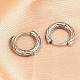 Серьги-кольца из хирургической нержавеющей стали 316 с текстурой EJEW-C160-10C-AS-5