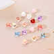 20 pz di perle di vetro dipinte a spruzzo trasparente GLAA-YW0001-09-7