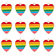 SUNNYCLUE 1 Box 30Pcs Rainbow Heart Enamel Charms LGBT Pride Love is Love Charms for Jewelry Making Charms Rainbow Stripe Love Charm Earring Making Supplies Necklace Bracelet Crafting Accessories ENAM-SC0002-86-1
