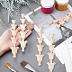 SUPERFINDINGS 6Pcs Rubber Wooden Carved Decor Applique WOOD-FH0001-88-4