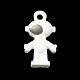 焼いた塗装合金ペンダント  宇宙飛行士  ホワイト  17.5~22x9.5~14.5x5~9.5mm  穴：1.4~1.8mm FIND-XCP0002-34-4