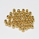 Rack Plating and Vacuum Plating Brass Round Spacer Beads X-KK-I601-6mm-G-RS-2