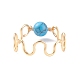 Круглое кольцо из бисера с драгоценными камнями RJEW-JR00442-5