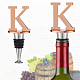 Weinstopfen aus Legierung mit Buchstabe K FIND-WH0076-36-01K-6