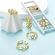 6Pcs 6 Styles Adjustable Brass Micro Pave Clear Cubic Zirconia Cuff Rings RJEW-LS0001-19G-5