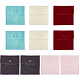 Craspire 10 pz 5 colori borse per gioielli in velluto quadrato TP-CP0001-04-1