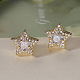 Серьги-гвоздики из циркония EJEW-Z128-01G-01-1