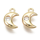 Brass Micro Pave Cubic Zirconia Charms KK-R136-050-NF-1