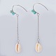 Cowrie Shell Dangle Earrings EJEW-JE02939-1