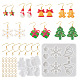 Pandahall 2 pz 2 stampi in silicone per pupazzo di neve di Natale DIY-TA0005-91-1