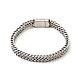 304 Stainless Steel Mesh Chain Bracelet with Magnetic Clasp for Men Women BJEW-E009-18P-2