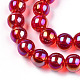Chapelets de perles en verre transparent électrolytique GLAA-T032-T8mm-AB09-2