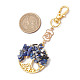 Бусины из натурального лазурита и сплава с подвесками в виде дерева жизни HJEW-JM03129-02-3