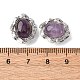 Натуральные аметистовые овальные многорядные звенья G-G207-02P-08-3