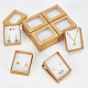 Rechteckige Aufbewahrungsgeschenkboxen aus Papier mit Herzdruck und klarem Fenster CON-WH0095-36A-4