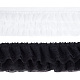 Gorgecraft 4m 2 couleurs garniture en dentelle de fleurs en mousseline de soie plissée à 3 couches OCOR-GF0002-35-1