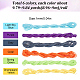 SUNNYCLUE 6 Rolls 6 Colors Round Waxed Polyester Cord YC-SC0001-03-2