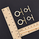 Dicosmetic 8 set 2 stili in ottone micro pavé di chiusure a levetta in zirconi cubici trasparenti KK-DC0003-40-3