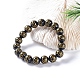 Bracelets extensibles en agate noire naturelle BJEW-G626-04-3