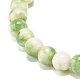 Stretcharmband mit runden Perlen aus natürlicher weißer Jade BJEW-JB07968-04-4