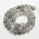 Natural Gemstone Cloudy Quartz Faceted Round Bead Strands G-O021-10mm-03A-1