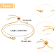 SUNNYCLUE 6Pcs Brass Slider Bracelets Makings AJEW-SC0001-29-2