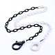 Collares de cadena de cable de plástico abs de dos tonos personalizados X-NJEW-JN02825-01-1