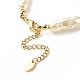 ABS perla de imitación y pulsera de collar con cuentas de vidrio millefiori SJEW-JS01241-8