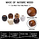 Craftdady 210Pcs 7 Style Unfinished Natural Wood Beads WOOD-CD0001-20-4