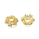 Звездные латунные колпачки с микропаве из кубического циркония KK-K300-05A-G-2
