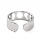 304 anello da polsino aperto da donna con fasi lunari scavate in acciaio inossidabile RJEW-C053-04P-3